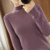 Spring and Autumn New Women's Knitted Sweater Winter Half High Neck Bright Silk Bottom Sweater Loose Women's Sweater