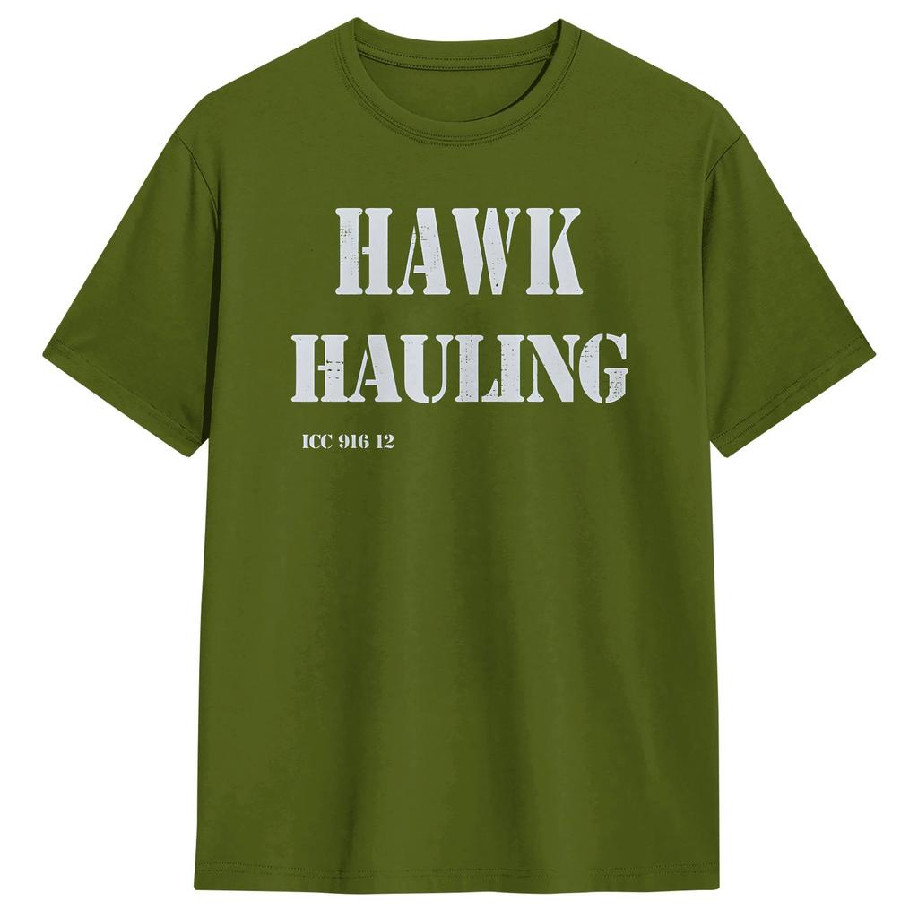Hawk Hauling Tür Aufkleber T-Shirt Sommer Übertrieben Hippie T-Shirts Reine Baumwolle Rundhals Übergröße Kleidung Kurzarm T-Shirt