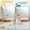 Interactive Cat Toy for Indoor,Metal Base Cat Toy,Cat Wand Toy Bird Simulation Toys Feather Toy 6 PCS Cat Toy Set