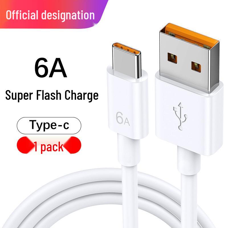 6A Fast Charge USB Type-C Cable for Huawei, Xiaomi, Redmi, Vivo, Honor