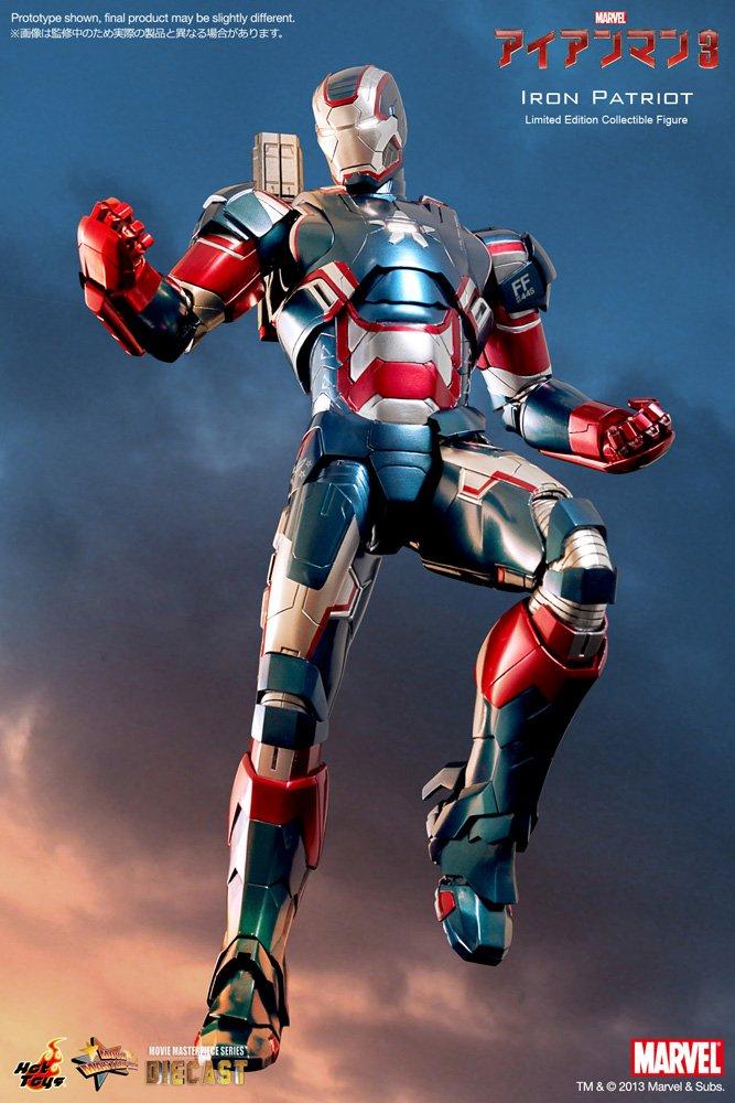 Movie Masterpiece DIECAST Iron Man 3 Scale Figure Iron Patriot 1/6