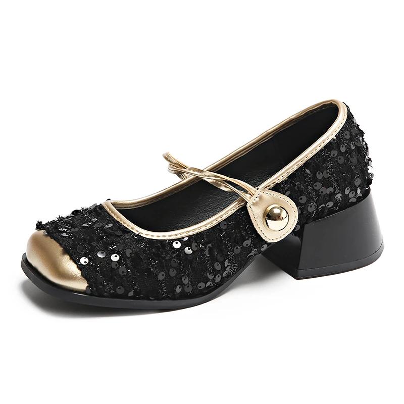 Fashion Women's Mary Janes Shoes 2024 Summer New Fashion Platform High Heels Pumps Female Party Dance Wedding Shoes Female Large Size 40