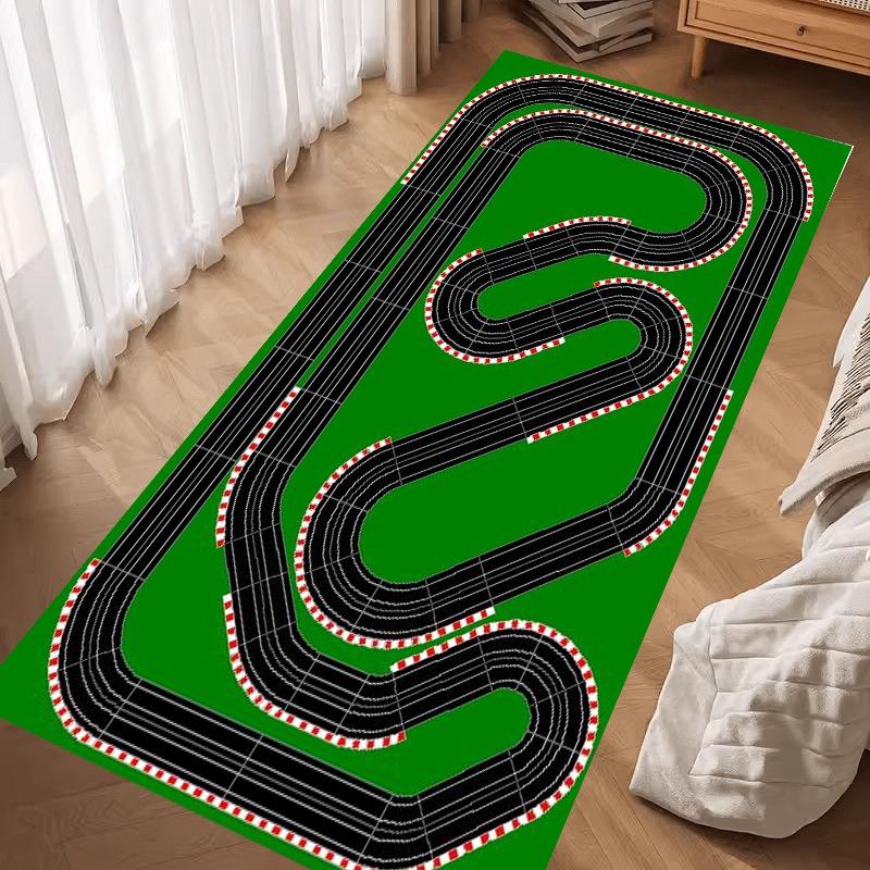 Educational Farm Town Play Mat Interactive Road Rug with Barn Animals Traffic Signs Learn Farm Life Road Safety Kids Room Carpet