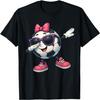 Lustiges Dabbing Fußball Mädchen T-Shirt für Kinder Jugend Fans T-Shirt