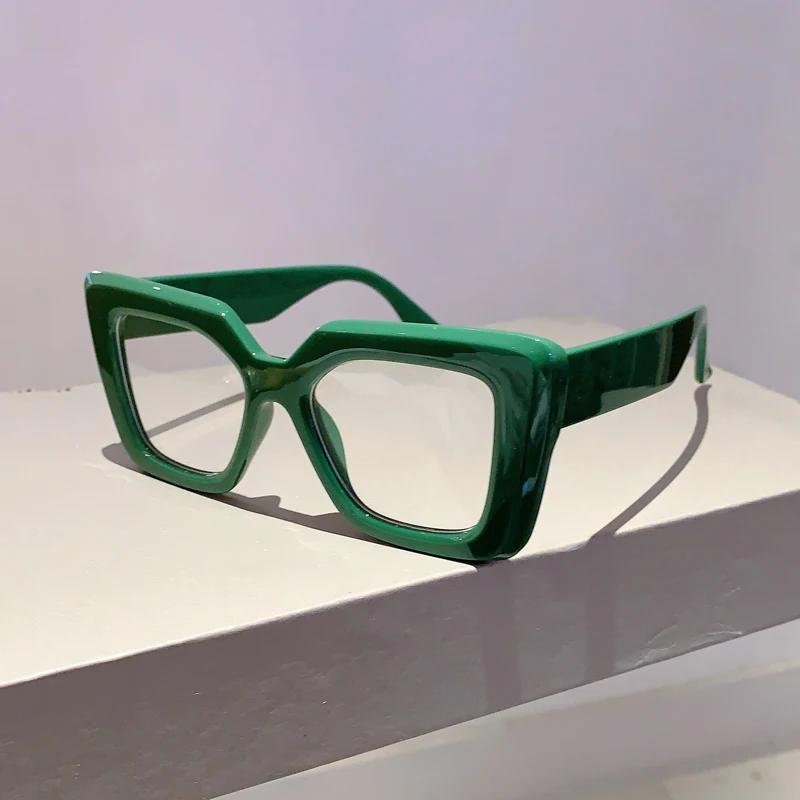 Trendy Women Glasses Frame Stylish Square Brand Design Eyewear Oversize Eyeglasses for Decoration Photograph