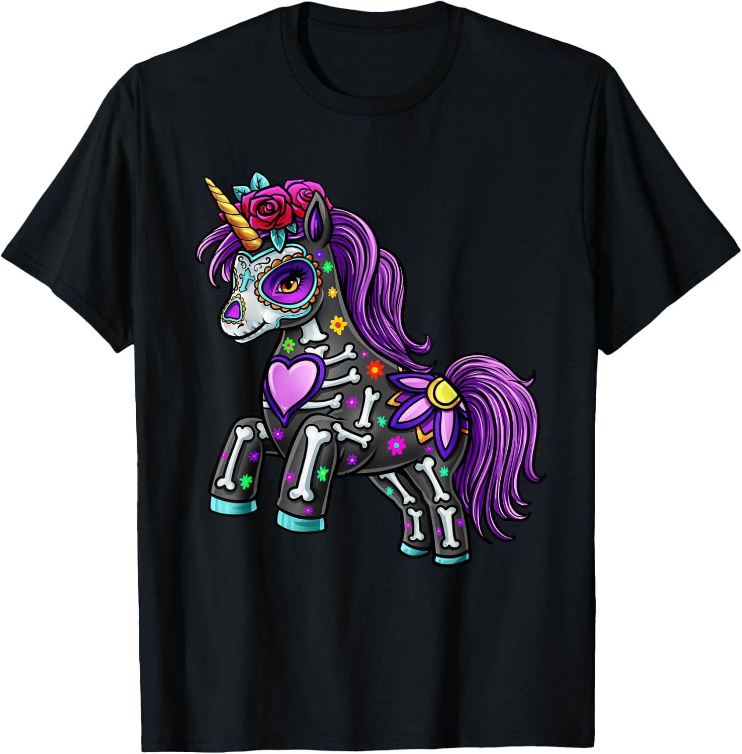 Dead Unicorn Sugar Skull T-Shirt XXL
