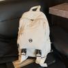 2025 new fashionable atmosphere simple backpack solid color schoolbag large capacity shoulder bag popular small square bag