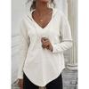 Women's Spring Fall Solid Color Hooded Sweatshirt Casual Stylish Pullover for Everyday Wear