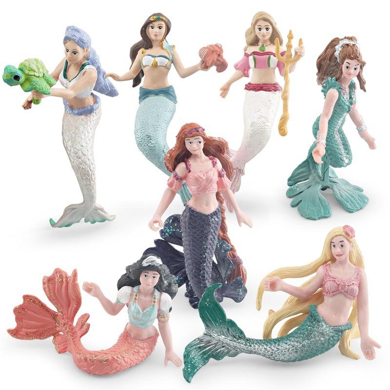Simulation Mythology And Legend Mermaid Model Mermaid Ocean Scene Children'S Cognition Static Ornament