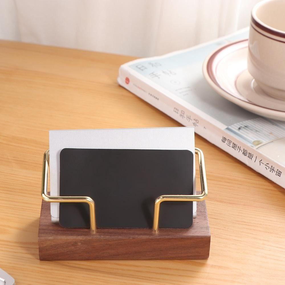 Card Storage Business Card Holder Tabletop Shelf Cards Display Stand Home Office Supply