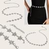 Metal Shiny Waist Chain With Star Pattern For Dresses And Skirts Wear Summer