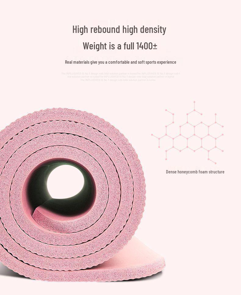 Thick Non-Slip Yoga Mat for Silent, Shock-Absorbing Fitness & Aerobics - Odorless, for Men & Women