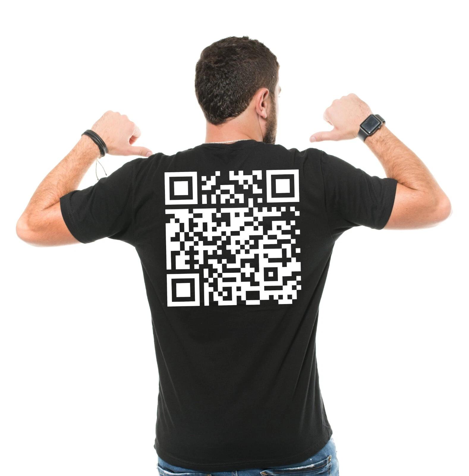 Trump funny QR code Tee Shirt President Donald Trump Mens funny Scan code back T S