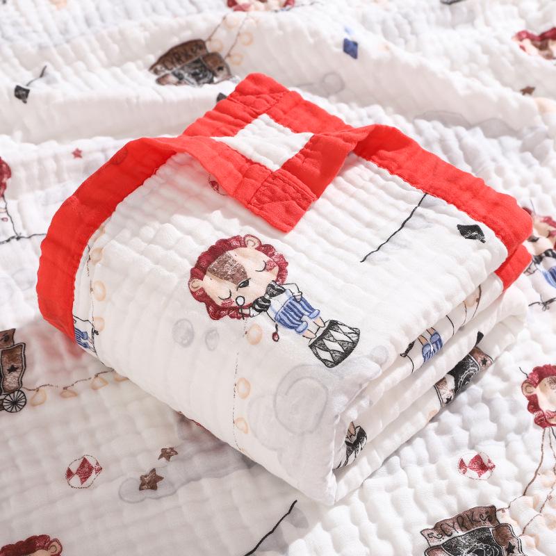 Baby Six-Layer Gauze Cotton Towel & Quilt – Spring/Summer Toddler Blanket