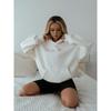 2025 A/W Mid-Length Print Fleece-Lined Hooded Sweatshirt - Trendy and Loose Fit