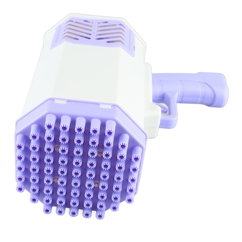 69 Holes Bubble Machine Toy Pink Lighting Handheld Automatic Bubble Blower for Children Kids Purple