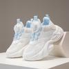 Girls' Sports Shoes Single Mesh Lightweight Running Shoes Hollow Breathable Soft Sole White Shoes Fashionable Casual Shoes