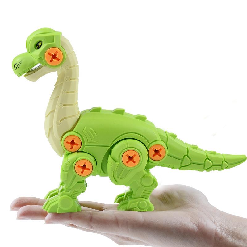4 Pcs Diy Screw Removable Dinosaur Model Toys, Children'S Plastic Assembly Toy Set