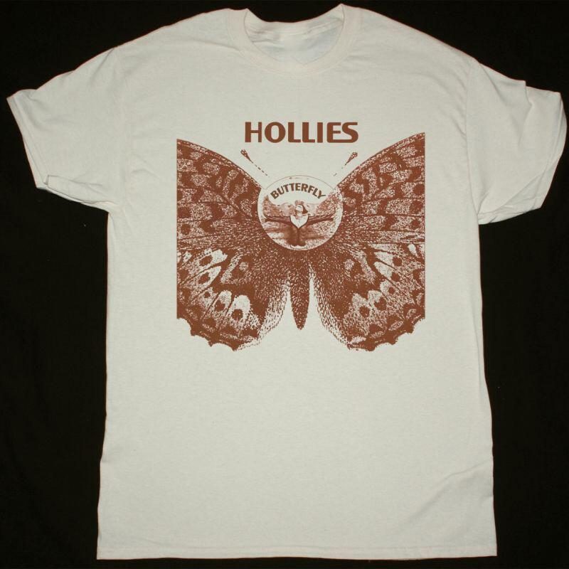 

Retro THE HOLLIES BUTTERFLY The Hollies Shirt Classic White Unisex S5XL NE1183 Unisex T-Shirt S