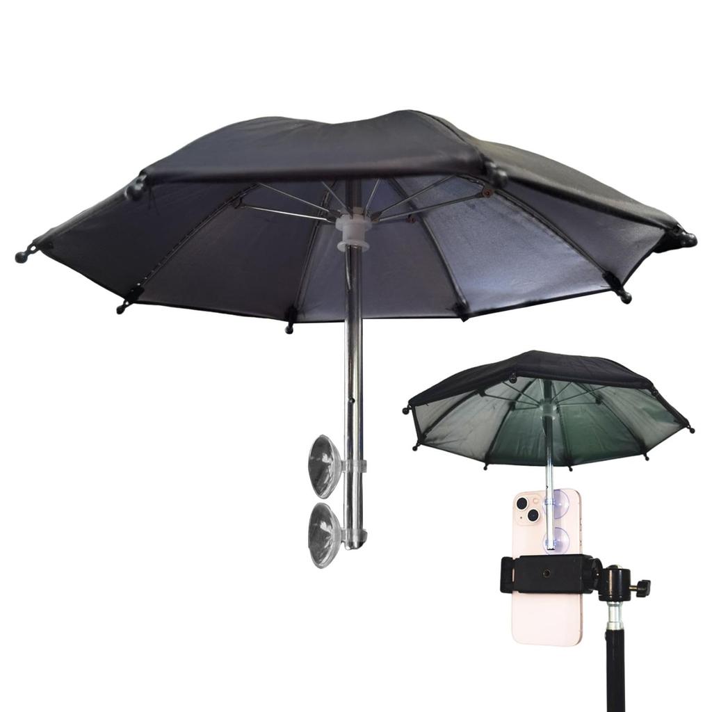 Mini Phone Umbrella with Suction Cup Stand | Multifunctional Adjustable Phone Umbrella, Phone Umbrella,