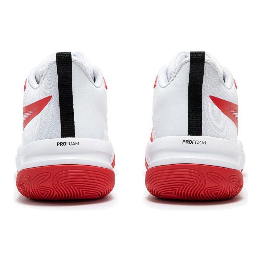 Puma Genetics Round Toe Lace-Up Non-Slip Low-Top Basketball Shoes Unisex Sneaker White Red 379974-04