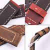 Watchband Handmade Leather Watch Strap Band Retro Cowhide Design In Black Brown Red Fits 22mm 24mm Watches Buckle Fastening Watchbands