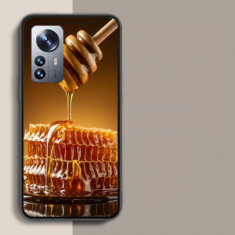 

Golden Honey Dripping From Honeycomb Phone Case For Redmi Note 15 Pro 5G 14 13 12 Pro Plus 11 11T 11E 11S 10 Pro 10S 9 9S Cover Redmi Note 9