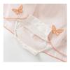 Vår Höst Söta Rosa Babyflickor Romperklänning Utomhus En Del Prinsessajumpsuit Spädbarn Fjärilsbody med Mössa 6-18M