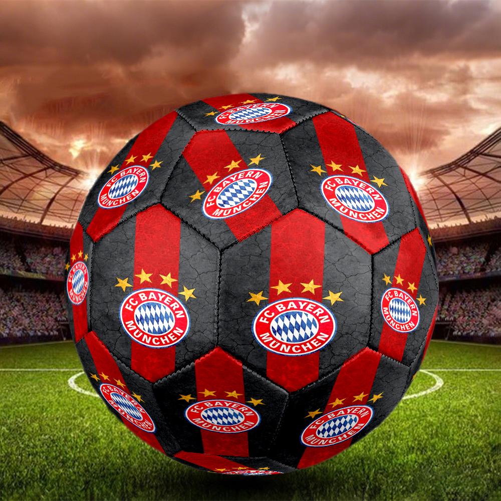 1pc Bayern Munich Crest Size 5 Soccer Ball PVC Football Sports Matches Training Outdoor Games Beach Elastic Balls 07c16