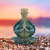 Yoga Turtle Statue Resin Sit in Meditation Turtle Figurine Meditating Zen Turtle Ornament for Yoga Studio Home Bedroom Decoration