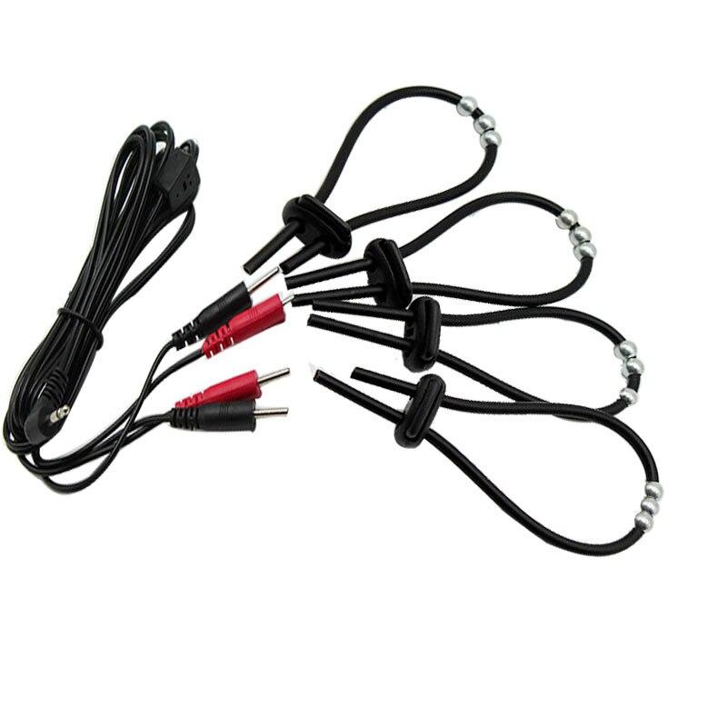 Electric Shocker Pierścienie Męskie Masturbators Stymuluj Penis Cock Erekcji Sex Zabawki Dla Mężczyzn Masaż Bdsm Penis Moszny Cock Ring