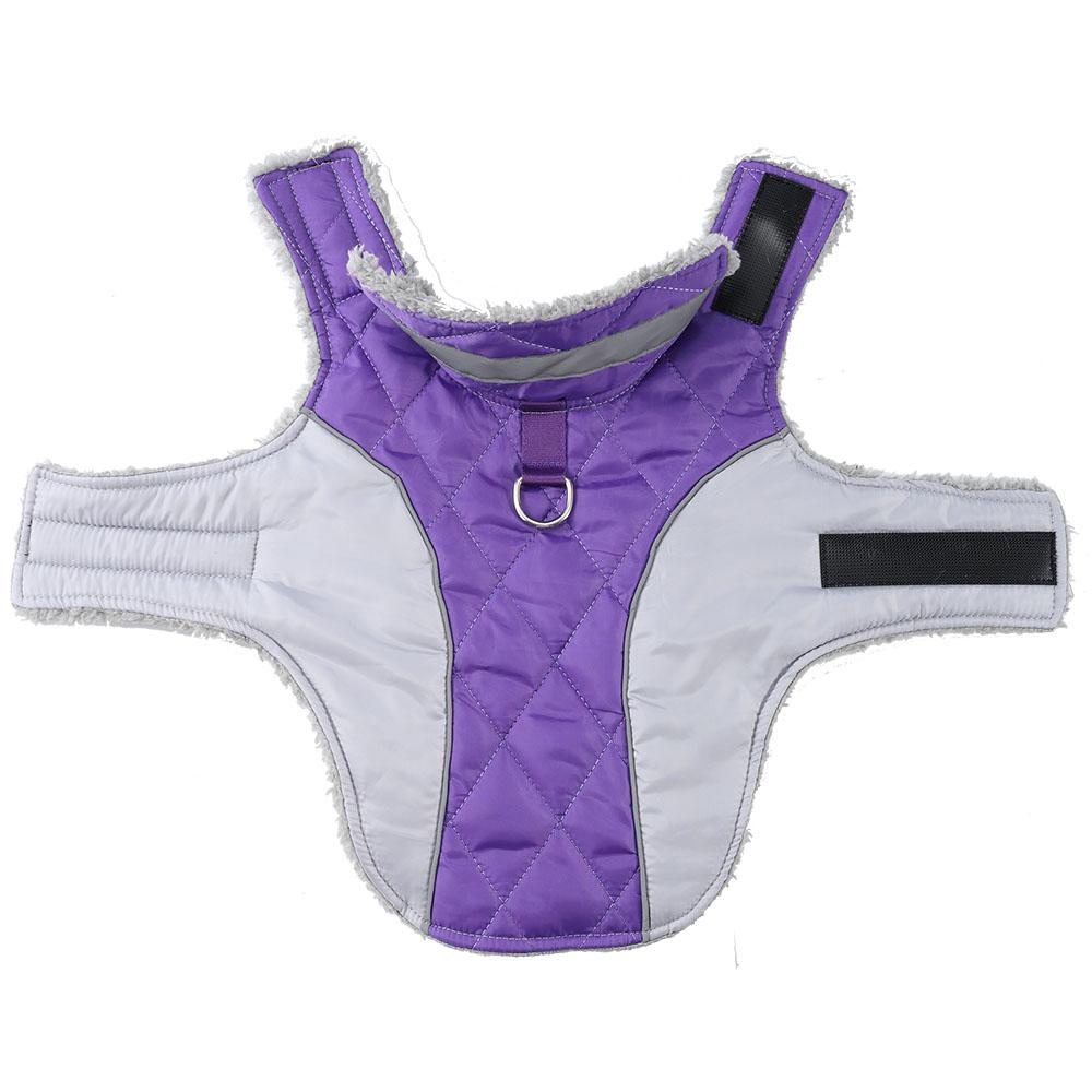 Windproof Pet Jacket Coat Winter Reflective Puppy Clothes Thicken Fleece Outfit With D-ring For Small Big Dog Chihuahua Labrador