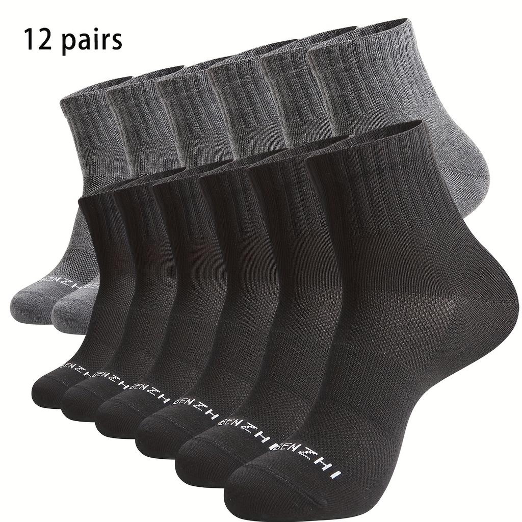high quality12/20 Pairs Unisex Breathable Mesh Running Socks - Moisture-Wicking, Odor-Resistant Athletic Ankle Socks for All Seasons,