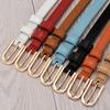 1Pc 105Cm 7 Candy Colors Womens Pu Leather Belt Skinny Thin Dress Belt Waist Belt Waistband Skirt Jeans Waist Accessories