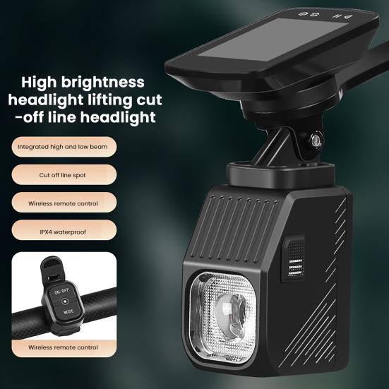 Fahrradscheinwerfer USB Wiederaufladbar Modi Einstellbar 1000LM Wasserdicht MTB Rennrad Mountainbike Nachtfahrt Cut-Off-Linie Lichtstrahl Frontlampe