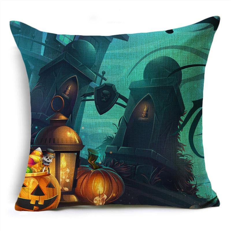 Хэллоуин тыква террор убийца гробница летучая мышь декоративный узор наволочка садовый диван кофейня кинотеатр офис пледы наволочка 40x40cm 598₽