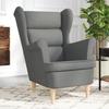 VidaXL Armchair Dark Grey 74x84x100 Cm Fabric, Recliner Armchair, Living Room Armchair, Bedroom Chair 4016896