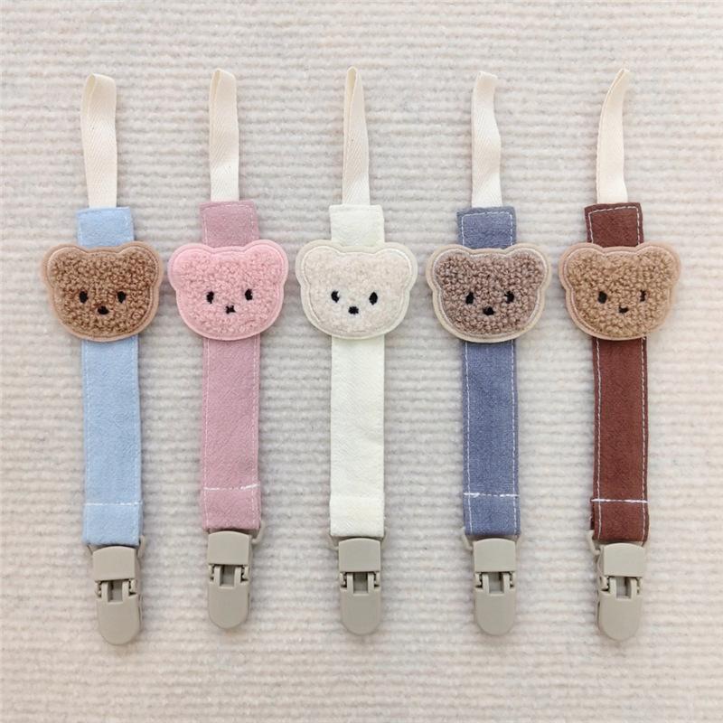 Sevimli Ayı Bebek Emzikleri Kayışları Emzik Klipsleri Tutucular Düşme Önleyici Zincir Karikatür Diş Çıkarma Klipsi Diş Kaşıyıcı Oyuncak Emzik Emzik Askısı