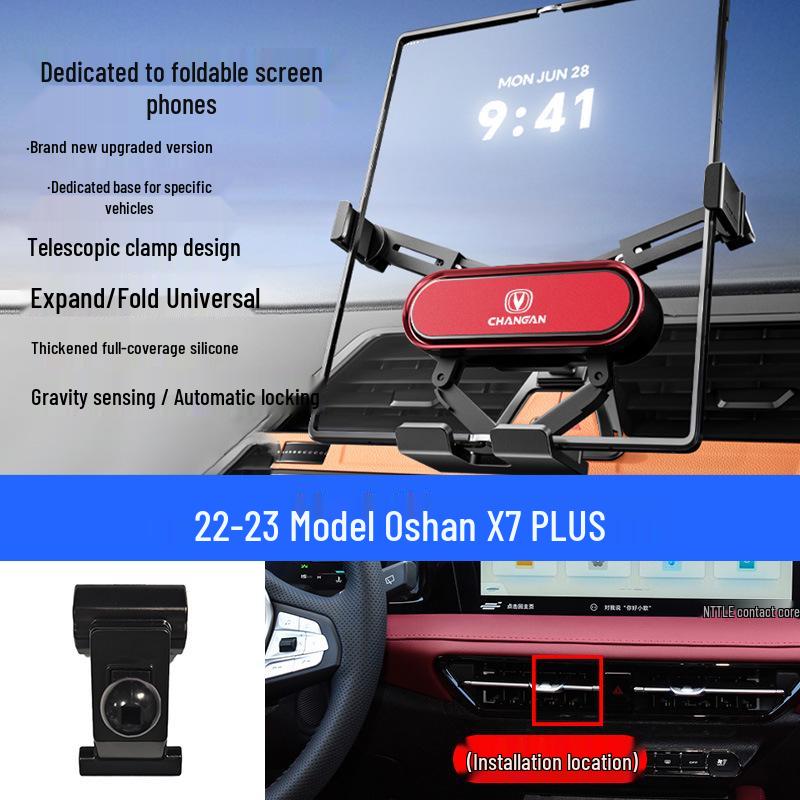 Foldable Mobile Phone Holder for Changan Eado/Deep Blue/Ounuo/CS55/Benben/CS75/Coser/Oshan Vehicles