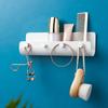 Contemporary Shelf With Multiple Hooks For Wall Decoration Entryway Organizer For Purses Bags Accessories