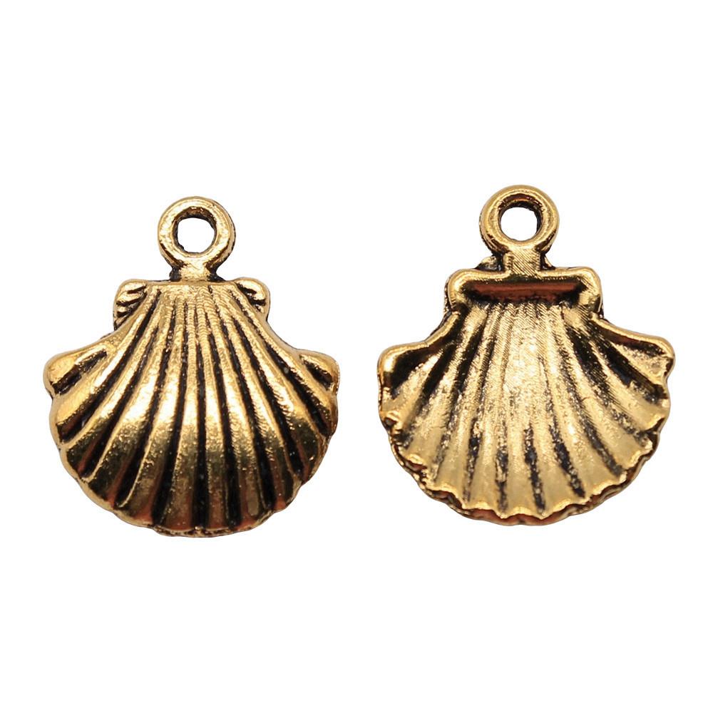 Shell Charms Multi Color Alloy Pendants For Beach Themed DIY Jewelry Accessories