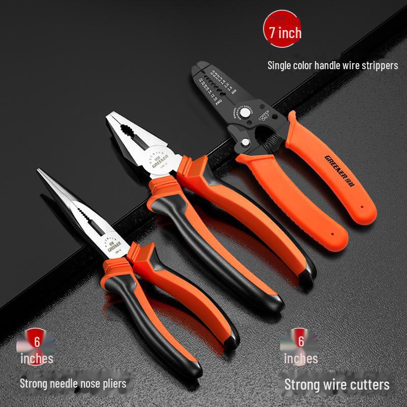 Green Forest 8-Inch Multi-Function Wire Cutters & Pliers – Industrial-Grade Hand Tool for Electricians