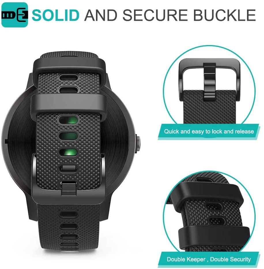 18mm 20mm Silikonový řemínek na hodinky Pro Garmin Vivoactive 5 3 4S Forerunner 165 645 245 55 Náramek Pro Venu 3S 2S Sq 2Plus Náramek