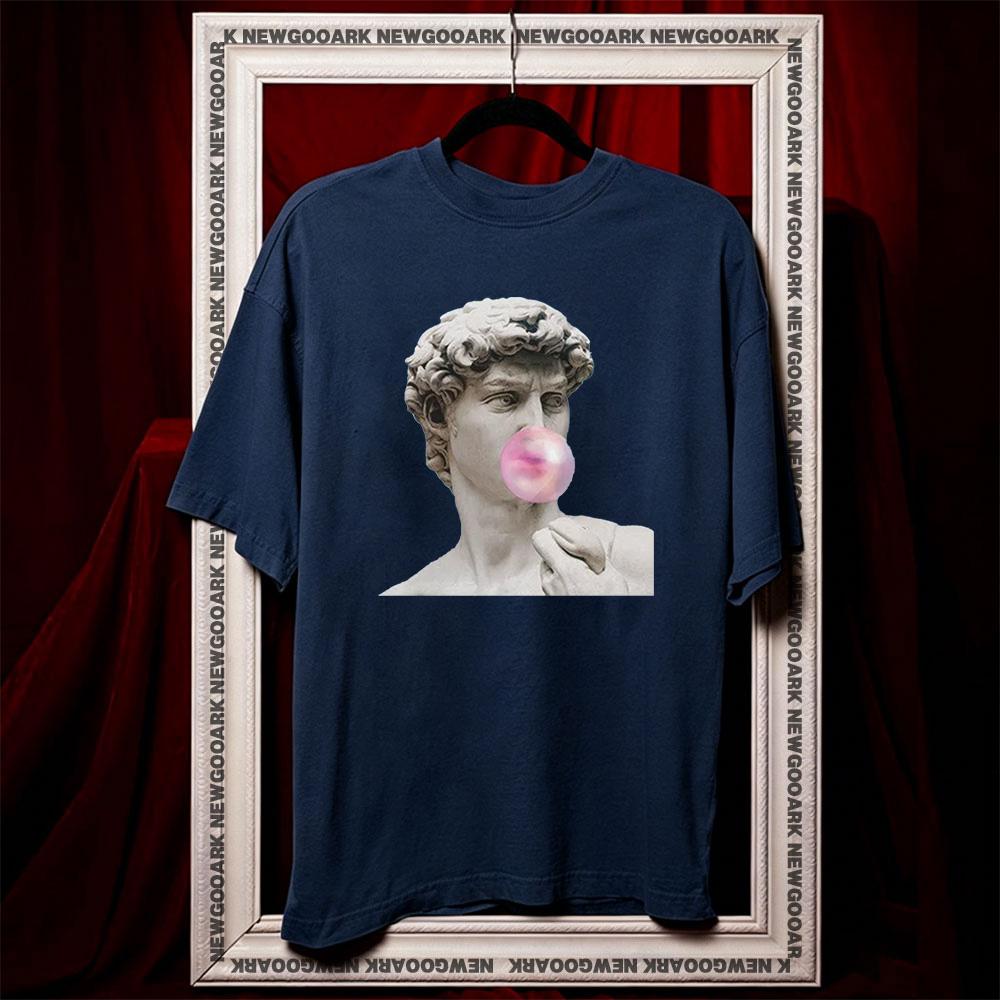 

David Bubble Gum by Michelangelo tshirt Women Unisex summer cotton graphic t shirts Adult streetwear tops tee Oneck S