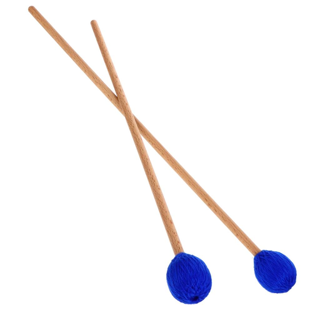 TENDYCOCO 1 Pair of Marimba Mallets with Soft Handles, Wool Mallets