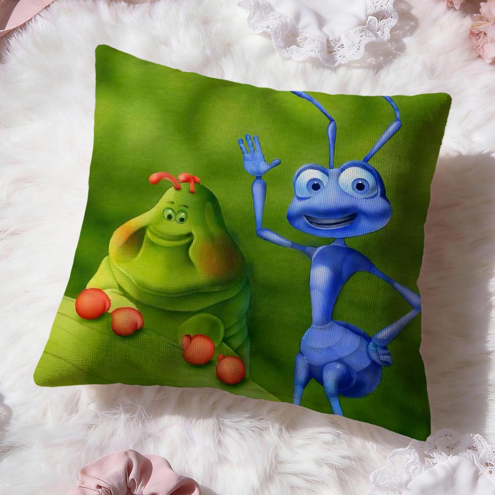 A Bugs Life Cartoon Cushion Cover Premium Comfort Reversible Pillow Cove -Two In One Design for Any Room & Car Interior
