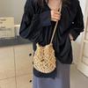 Geantă de mână țesută Fashion Boho Hollow Out Handmade Bucket Crossbody Bag Summer Beach Bag Tricotat Husă pentru telefon