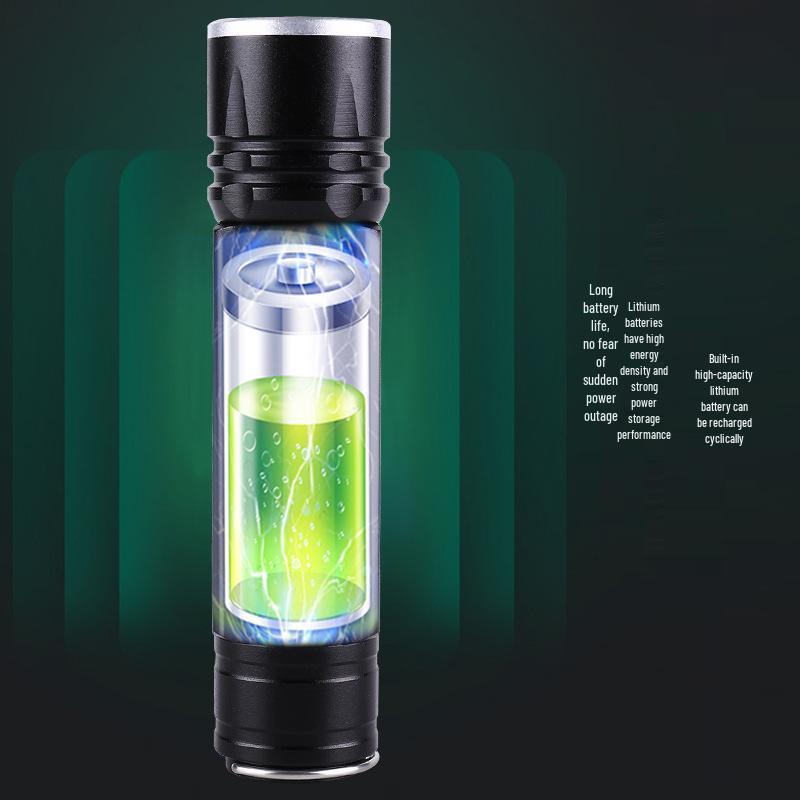 Rechargeable High-Power LED Flashlight: Multi-Function, Zoomable, Super Bright, Long-Range and Portable for Outdoor Use.
