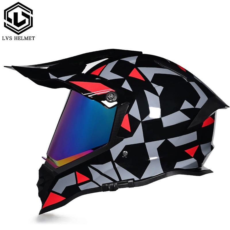Full Face Motorcycle Helmet With Dual Visors Off-Road Rally Highway Riding Unisex All-Season ABS S M L XL