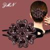 Rhinestone Duckbill Hairpin - Elegant Women's Clip for Updo